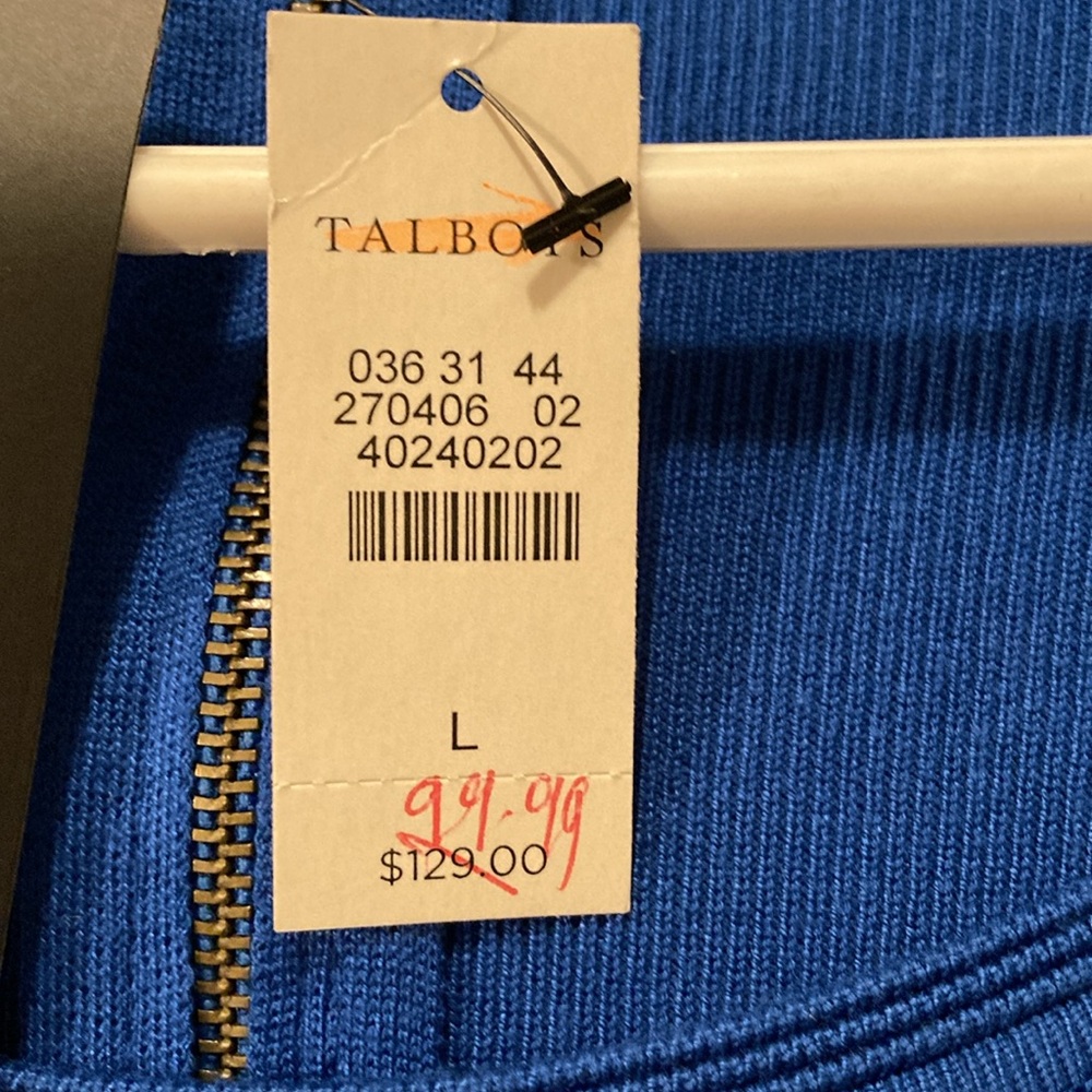 NEW Talbots blue knit dress w/tags - Picture 5 of 6